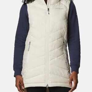 Columbia Women's Heavenly Insulated Long Vest Size Small Creamy White